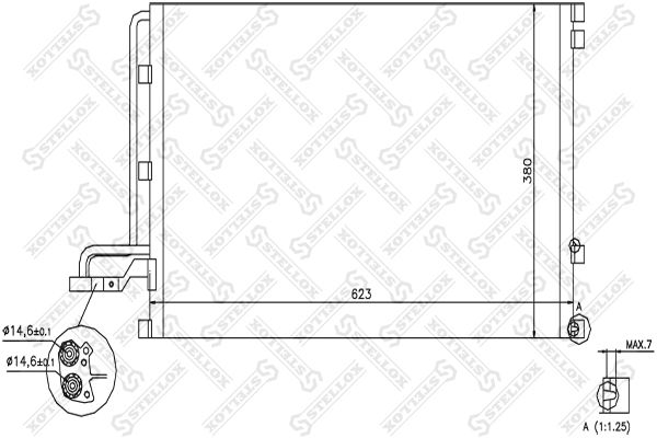 Конденсатор, кондиционер STELLOX 1045572SX