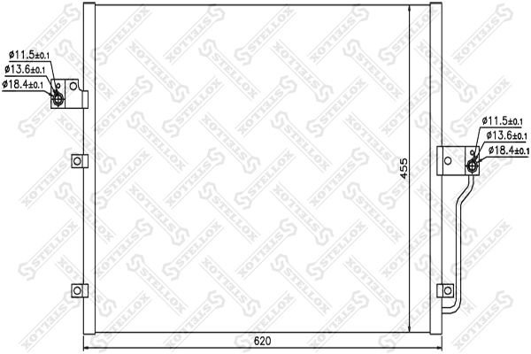Конденсатор, кондиционер STELLOX 1045578SX