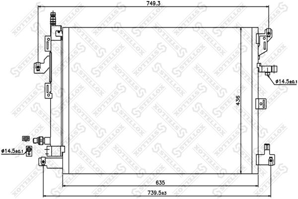 Конденсатор, кондиционер STELLOX 1045663SX