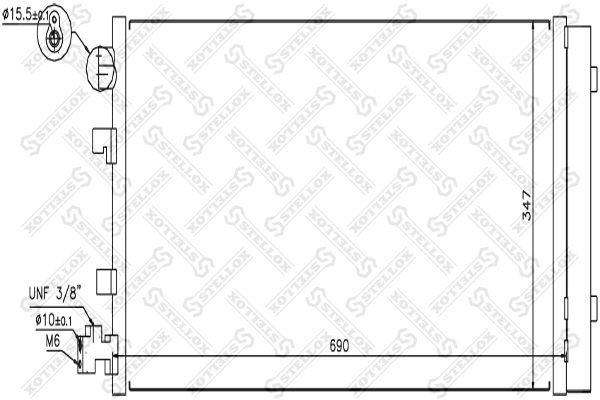 Конденсатор, кондиционер STELLOX 1045673SX
