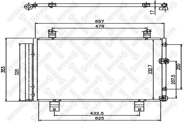 Конденсатор, кондиционер STELLOX 1045681SX