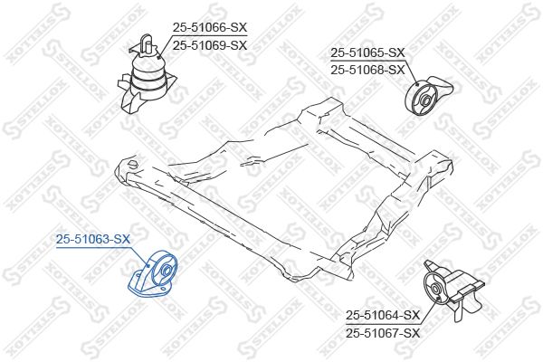 Подвеска, двигатель STELLOX 2551063SX