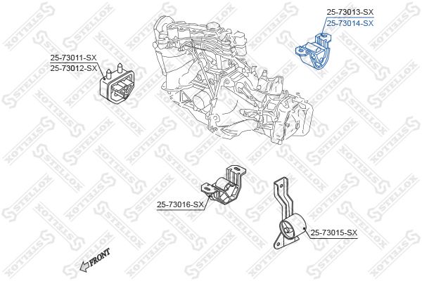 Подвеска, двигатель STELLOX 2573014SX