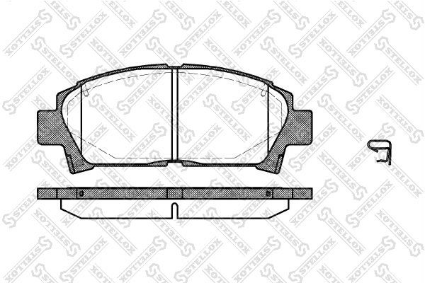 Комплект тормозных колодок, дисковый тормоз STELLOX 438002SX