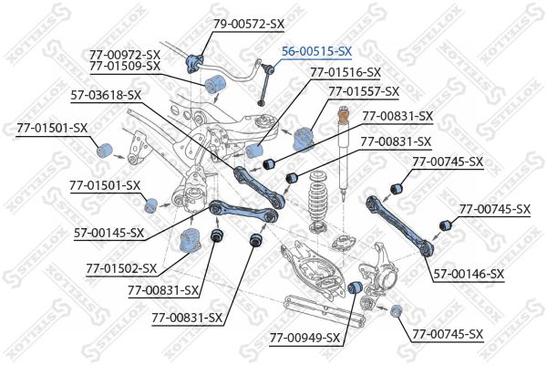 Тяга / стойка, стабилизатор STELLOX 5600515SX