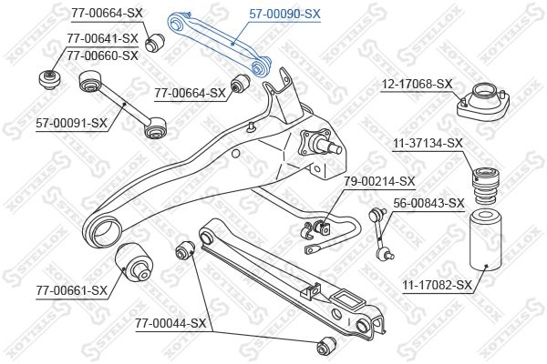 Рычаг независимой подвески колеса, подвеска колеса STELLOX 5700090SX
