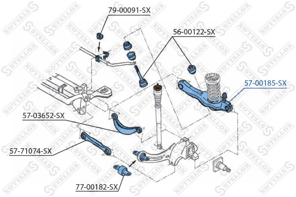 Рычаг независимой подвески колеса, подвеска колеса STELLOX 5700185SX