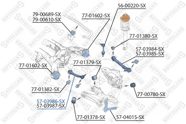 Рычаг независимой подвески колеса, подвеска колеса STELLOX 5703986SX