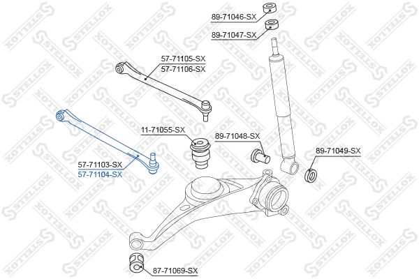 Рычаг независимой подвески колеса, подвеска колеса STELLOX 5771104SX