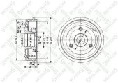 Тормозной барабан STELLOX 60251901SX