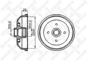 Тормозной барабан STELLOX 60253611SX
