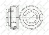 Тормозной барабан STELLOX 60262511SX