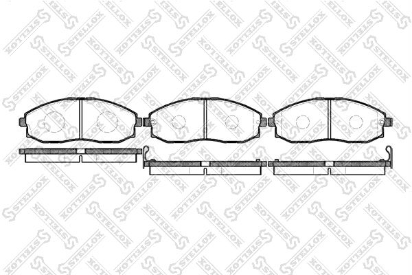 Комплект тормозных колодок, дисковый тормоз STELLOX 714002SX
