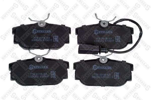 Комплект тормозных колодок, дисковый тормоз STELLOX 778001BSX
