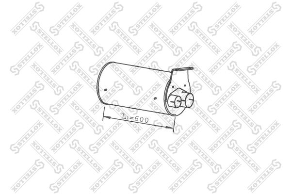 Средний / конечный глушитель ОГ STELLOX 8203092SX
