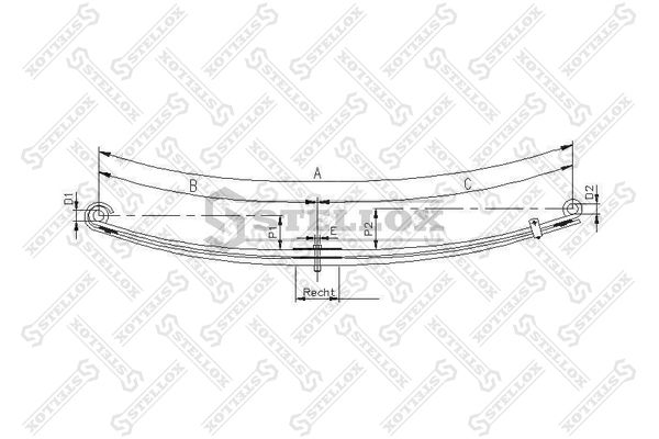 Рессорный лист STELLOX 8457605SX