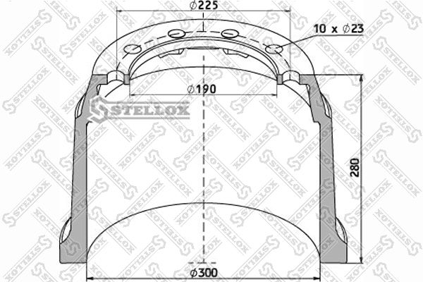Тормозной барабан STELLOX 8500004SX