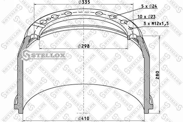 Тормозной барабан STELLOX 8500030SX