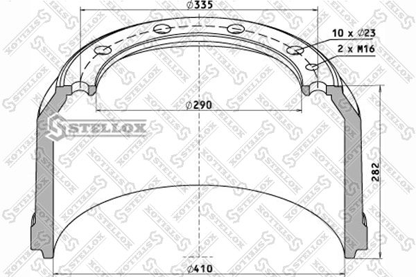 Тормозной барабан STELLOX 8500034SX