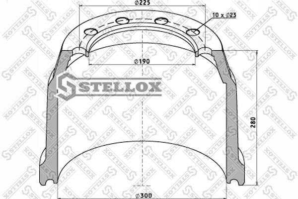 Тормозной барабан STELLOX 8500192SX