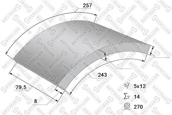 Комплект тормозных башмаков, барабанные тормоза STELLOX 8500904SX