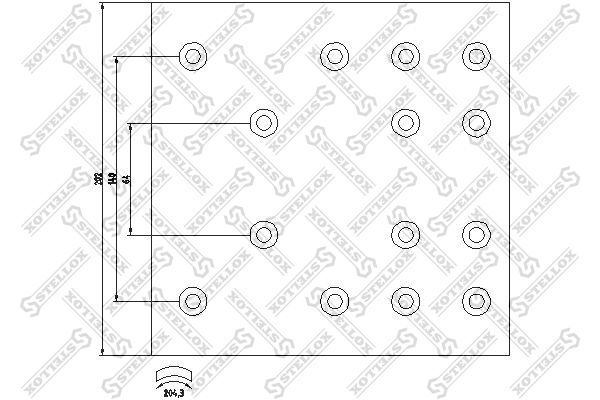 Комплект тормозных башмаков, барабанные тормоза STELLOX 8500957SX