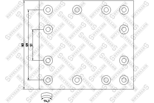 Комплект тормозных башмаков, барабанные тормоза STELLOX 8500972SX