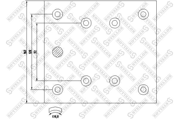 Комплект тормозных башмаков, барабанные тормоза STELLOX 8501007SX