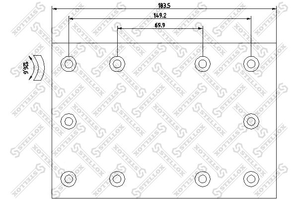 Комплект тормозных башмаков, барабанные тормоза STELLOX 8501045SX