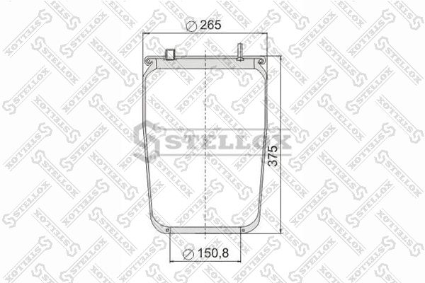 Кожух пневматической рессоры STELLOX 9008366SX