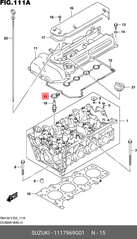 Запчасть SUZUKI 1117969G01