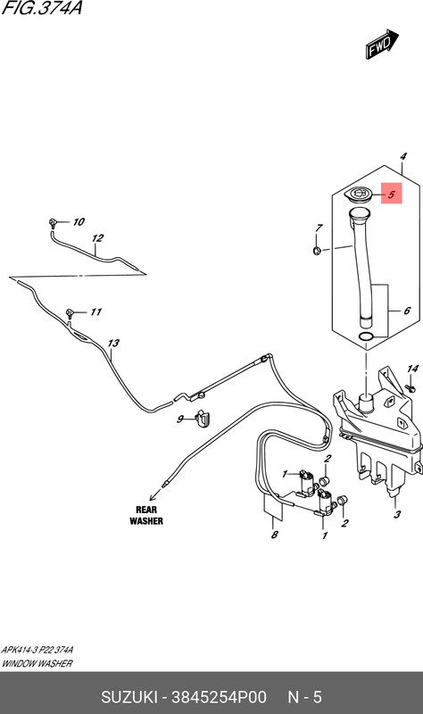 Запчасть SUZUKI 3845254P00
