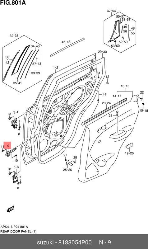 Запчасть SUZUKI 8183054P00