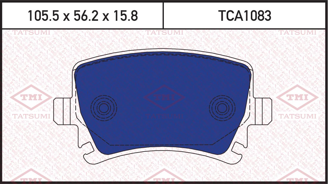 Колодки Тормозные Зад Audi A3 03-> Vw Touran 03-> TATSUMI TCA1083