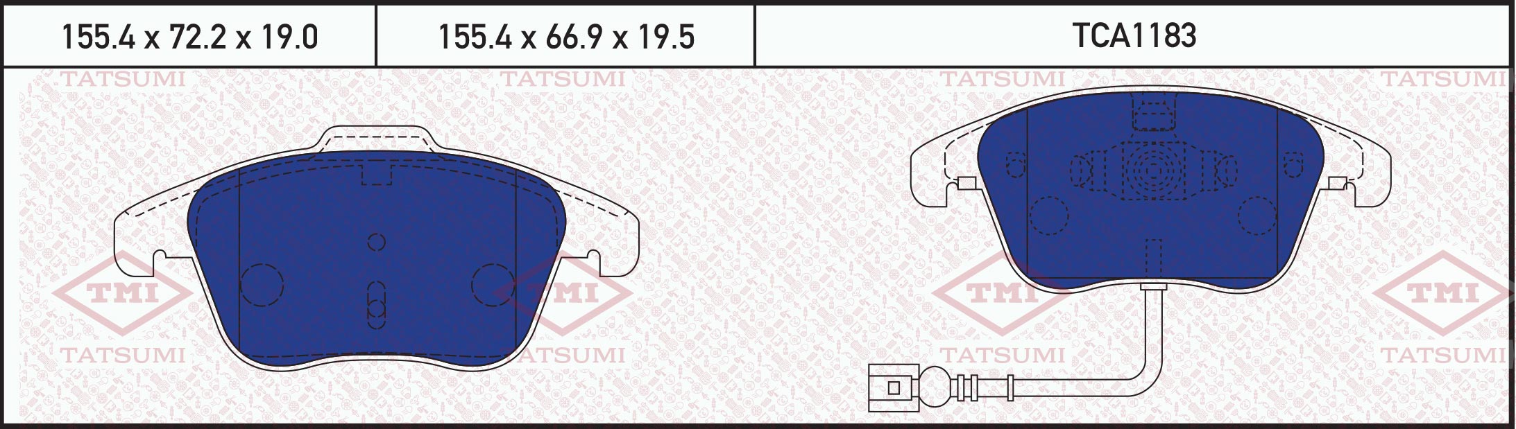 Колодки Тормозные Перед Vw Tiguan 07-> TATSUMI TCA1183