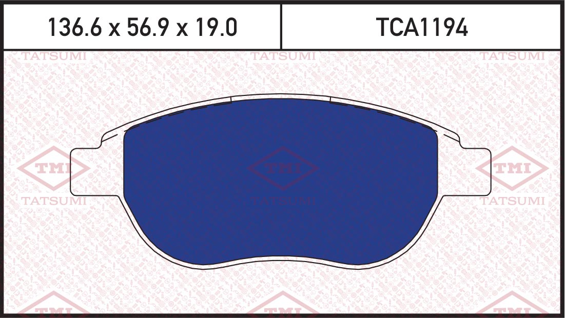 Колодки Тормозные Перед Peugeot 307 00-> TATSUMI TCA1194