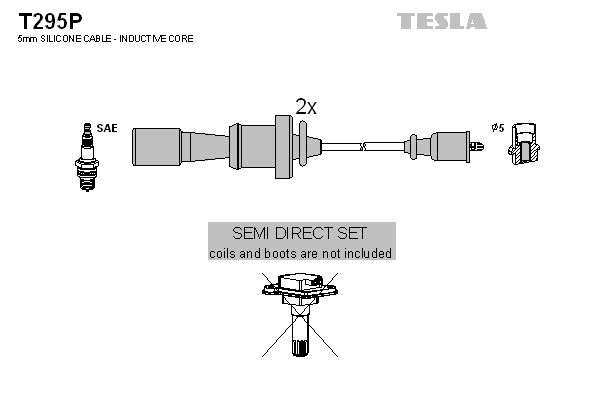 Комплект проводов зажигания TESLA T295P