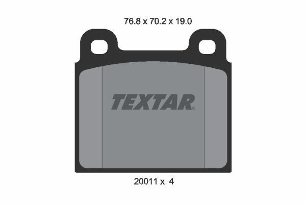 Комплект тормозных колодок, дисковый тормоз TEXTAR 2001104