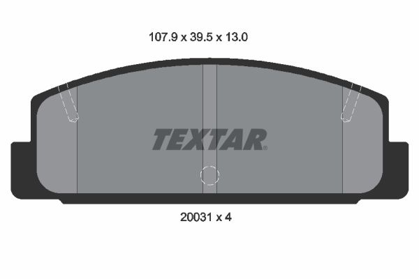 Комплект тормозных колодок, дисковый тормоз TEXTAR 2003101