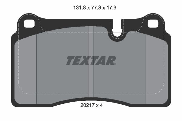 Комплект тормозных колодок, дисковый тормоз TEXTAR 2021701