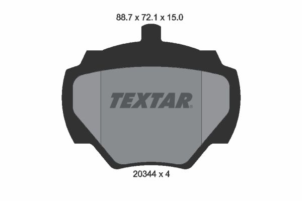 Комплект тормозных колодок, дисковый тормоз TEXTAR 2034402