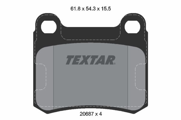 Комплект тормозных колодок, дисковый тормоз TEXTAR 2068701