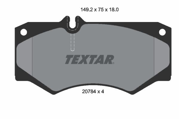Комплект тормозных колодок, дисковый тормоз TEXTAR 2078401