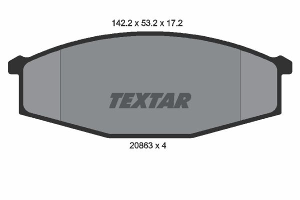 Комплект тормозных колодок, дисковый тормоз TEXTAR 2086301