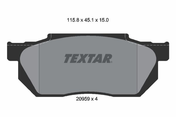 Комплект тормозных колодок, дисковый тормоз TEXTAR 2095901