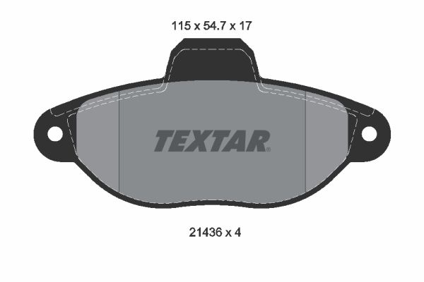 Комплект тормозных колодок, дисковый тормоз TEXTAR 2143602
