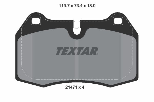 Комплект тормозных колодок, дисковый тормоз TEXTAR 2147102
