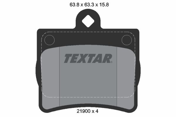 Комплект тормозных колодок, дисковый тормоз TEXTAR 2190003