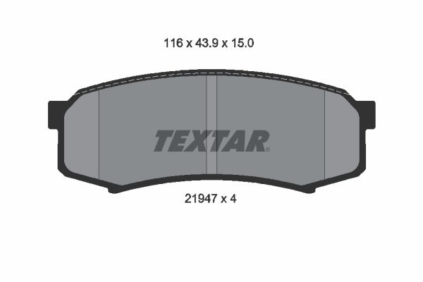 Комплект тормозных колодок, дисковый тормоз TEXTAR 2194701