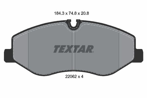 Комплект тормозных колодок, дисковый тормоз TEXTAR 2206201